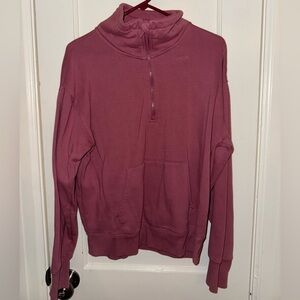 All in Motion Cowl Neck Half-Zip Sweater (Mauve/Pink). Good cond (slight stains)